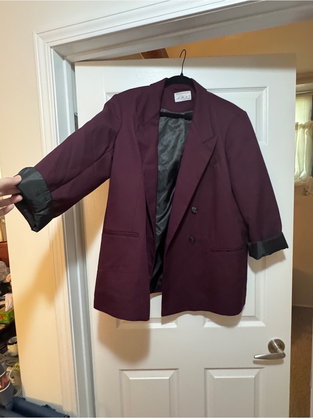 Primark Plum Blazer with Black Trim